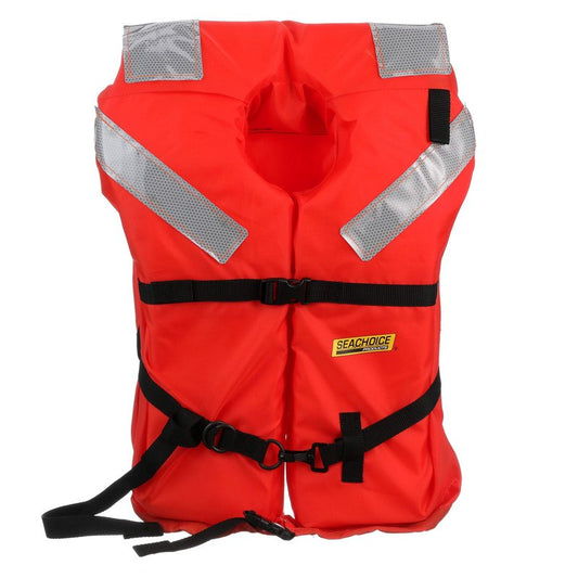 Seachoice Type I Commercial Offshore Jacket, Adult, Orange, Over 90 lbs