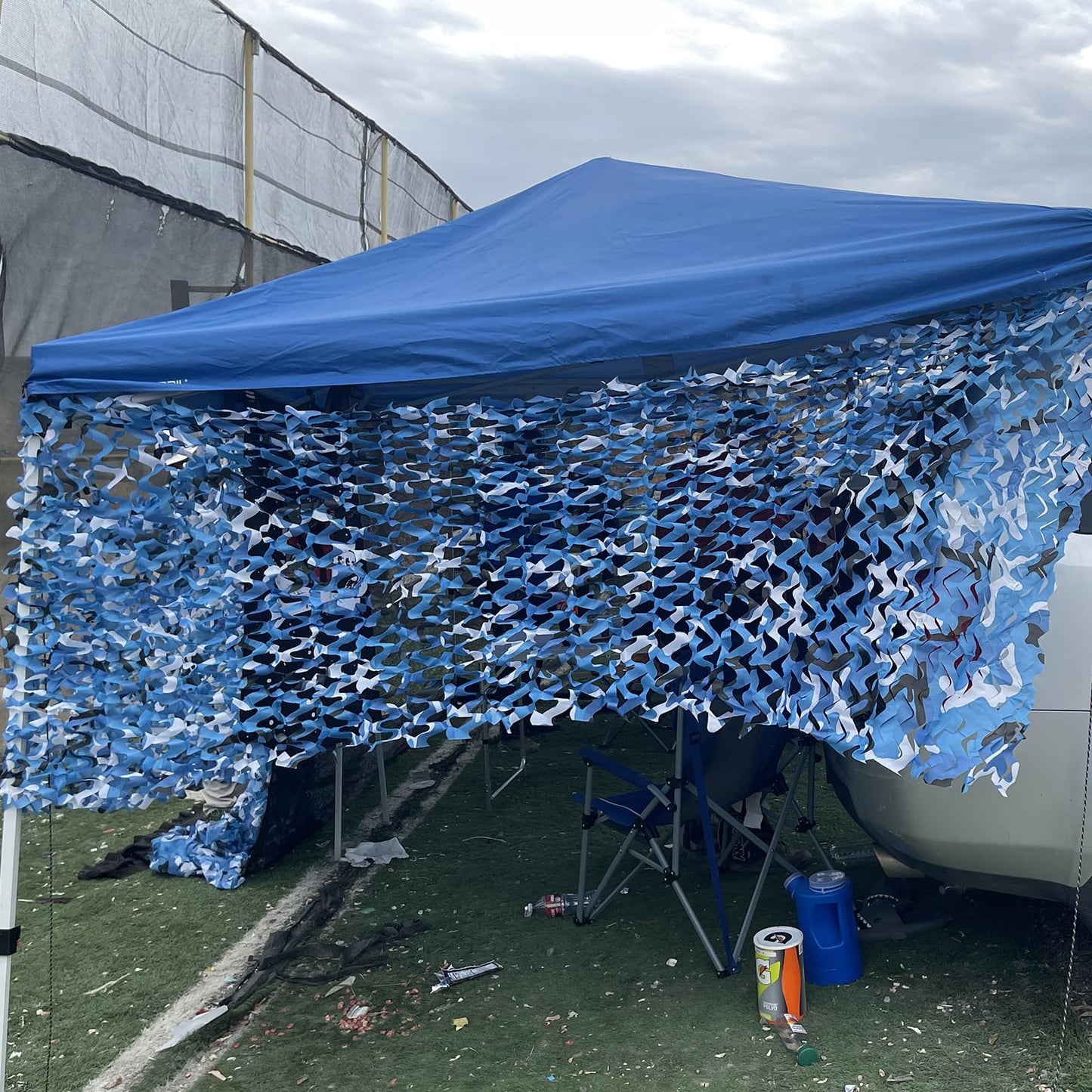 Yeacool Camo Netting Camouflage Net for Party Decoration Sunshade Camping Birthday Theme Boat Cover Beach Event(Ocean Camo, 19.7ftx19.7ft, 6m*6m)