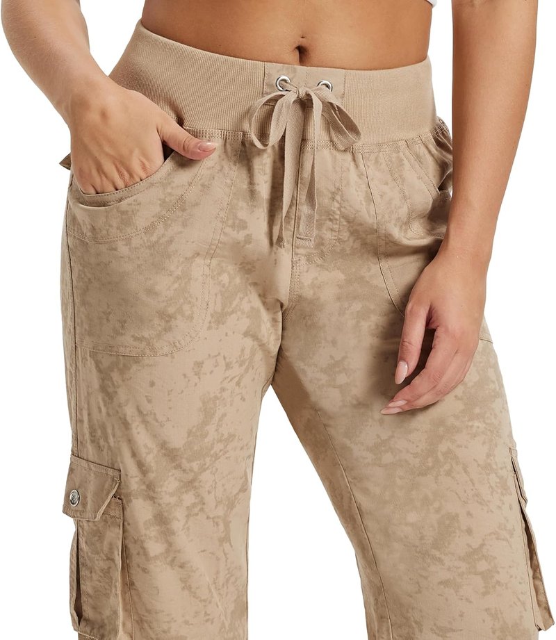 Womens Capris with Pockets - Lightweight Casual Cargo Pants | Loose Fit for Hiking