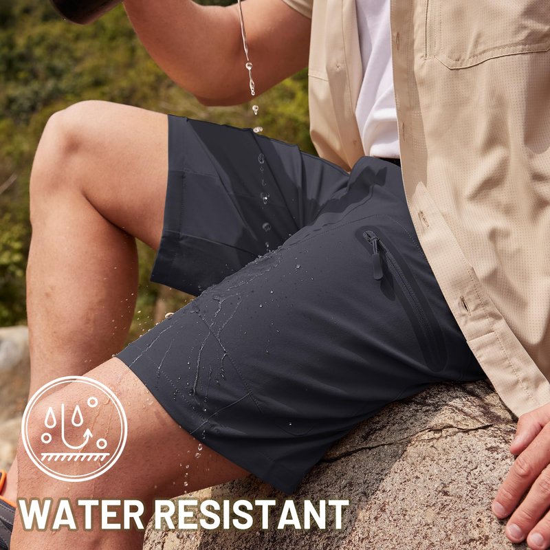 TACVASEN Mens Cargo Casual Shorts Quick Dry Lightweight Hiking Shorts for Men 10 Inch Inseam with Zipper Pockets for Outdoor Golf Summer