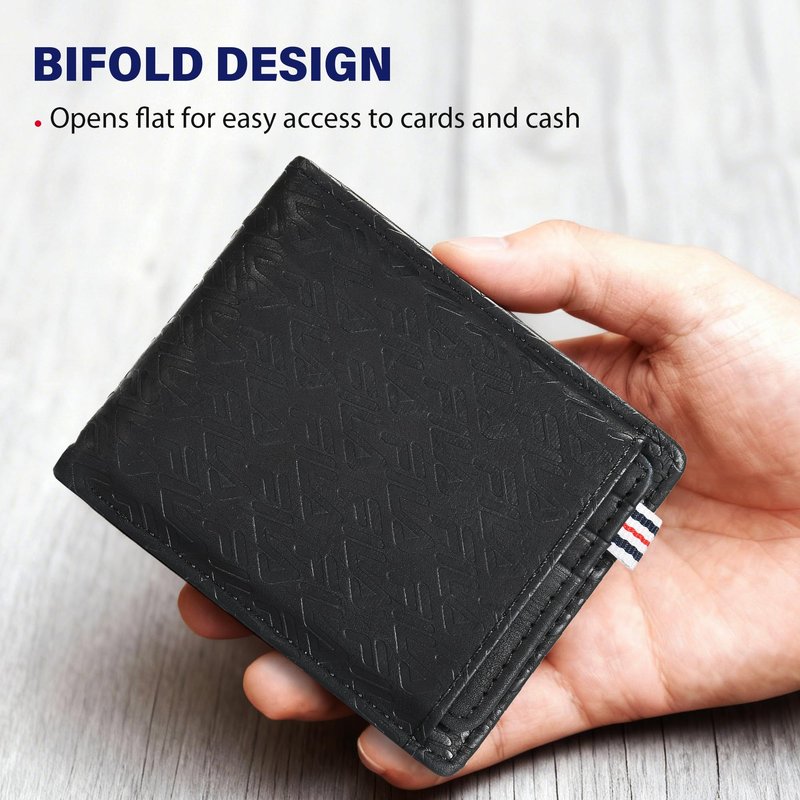 Fila Removable Passcase Wallet, Bifold PU Leather Wallet for Men