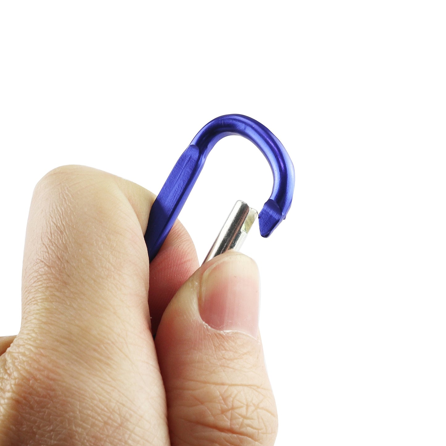 SWATOM Aluminum D-Shape Carabiner Clip 1.8/2.2/2.6/3 Inches Spring Snap Hook Keyring Carabiners for Camping Traveling Hiking Keychains Outdoor Accessories (10P/20P) (1.8 inch 10P)