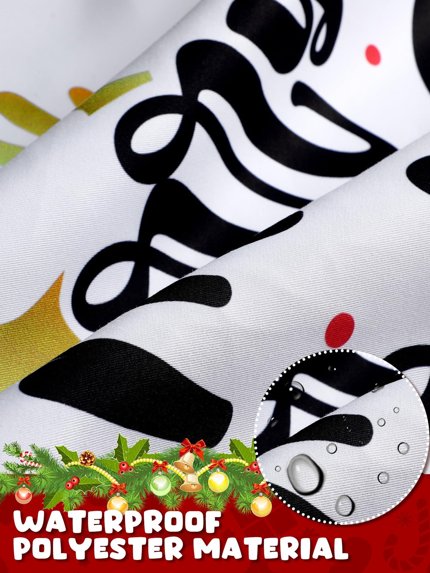Bencailor 6 Pcs Christmas Aprons with Pockets Adjustable Xmas Kitchen Aprons Waterproof for Cooking Women Men (Xmas Tree,Red and White)