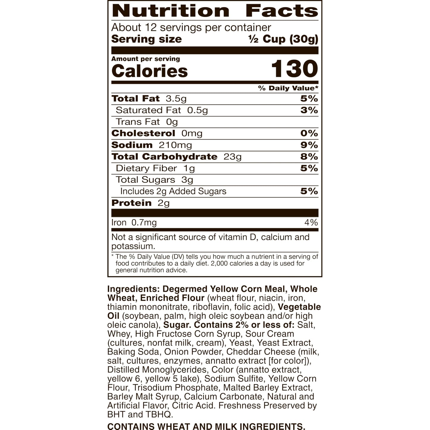 Chex Mix Cheddar Snack Mix, Savory Snack Bag, Family Size, 13.5 oz