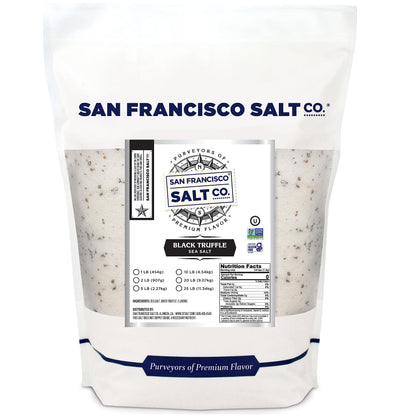 Italian Black Truffle Salt 2 lb. Bulk Bag by San Francisco Salt Company