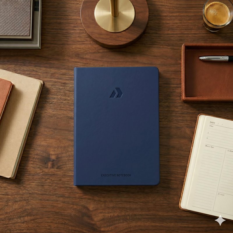 Nextnoid Lined Hardcover Notebook Journal - 120 GSM Thick Paper, Medium A5 Notebook 160 Pages - Perfect Mens Journal For Writing, Journaling and Note-Taking (Navy Blue,Ruled)
