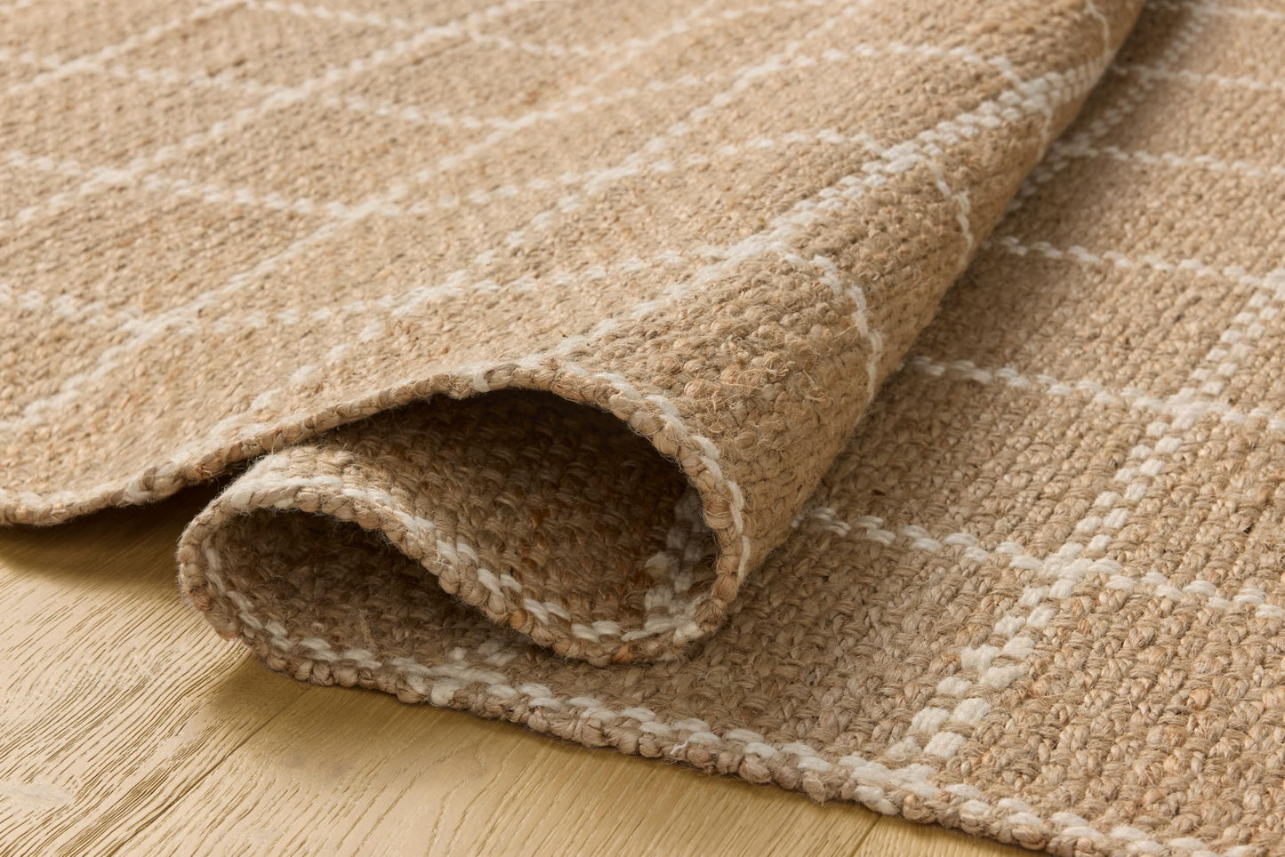 Loloi Chris Loves Julia Fletcher Collection FLE-01 Natural/Ivory 5'-0" x 7'-6", .37" Pile Height, Area Rug