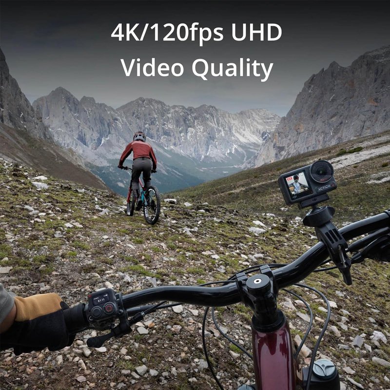 DJI Osmo Action 4 Standard Combo with Multi-accessory in One Kit, 4K/120fps UHD Video Waterproof Action Camera with 64G Card and 2 Extra Batteries, Recording with Image Stabilizing for Sports/Vlogging