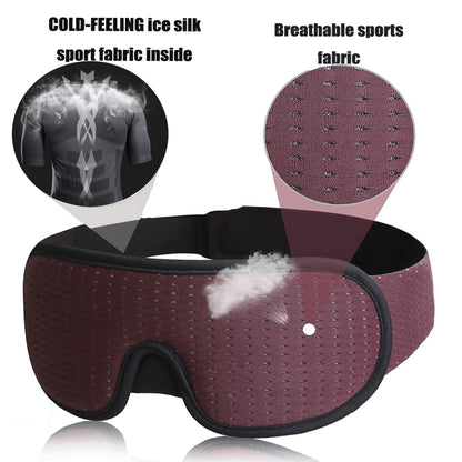 LEEKEN 3D Sleeping Eye Mask - 100% Lights Blockout Sleep Mask for Men Women, Cool Sports Fabric Eye Cover for Travel/Nap/Night Sleeping,Comfortable and Breathable… (mesh-Grey)