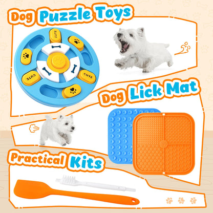 Eefitoys Advanced Dog Puzzle Toys for IQ Training & Mental Stimulation,Dog Lick Mat with Suction Cups for Anxiety Relief and Keeping Them Busy