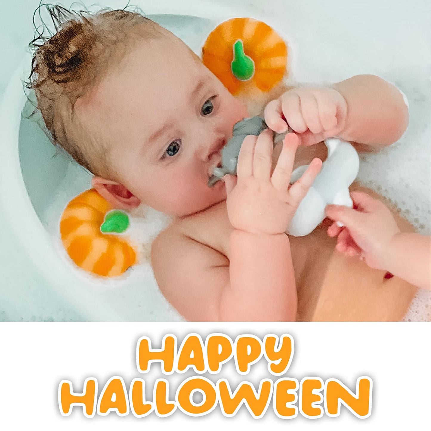 SplashEZ Halloween Mold Free Bath Toys for Babies & Toddlers, Animal No Hole Bath Toys, No Mold Tub, Beach, Pool, BPA-Free, Infant Play Set No Holes 1 3 6 12 18 Months