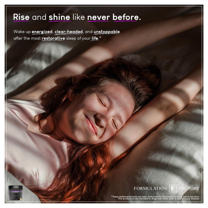 Formulation Factory The Night Before 10-in-1 Midnight Maximizer Sleep Supplement, Magnesium Glycinate, L-Theanine & More, Stress Relief, Relaxation, Recovery, Focus (120 Capsules – 2 Month Supply)