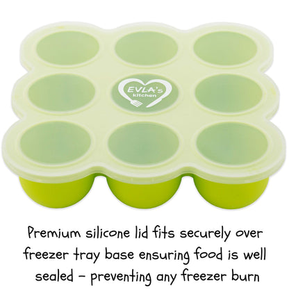 EVLA'S Baby Food Freezer Trays & Reusable Food Pouches Meal Prep Combo for Babies and Toddlers, Baby Food Containers & Meal Storage Perfect for Serving Homemade Healthy Smoothies & Purees