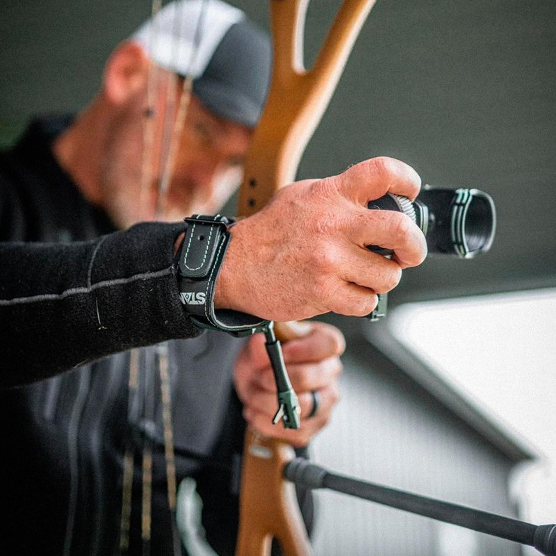 Stan SoleX Clicker CM/Connected Metal Index Finger Bowhunting Archery Release - Wrist Strap Open Hook Trigger Aid with Click Mechanism, Fast Reset, Adjustable Length, Travel & Tension (8493)
