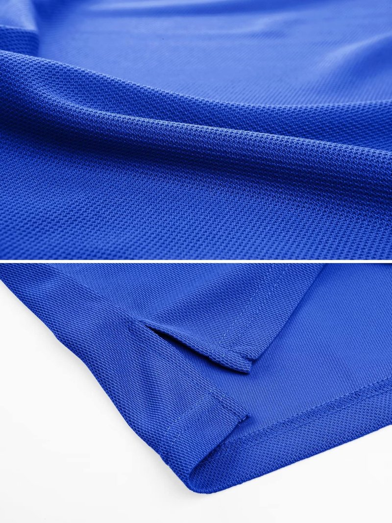 MAGCOMSEN Work Polo Shirts for Men Golf T-Shirts Quick Dry Shirts Summer Shirts Golf Polo Shirts for Men Blue S