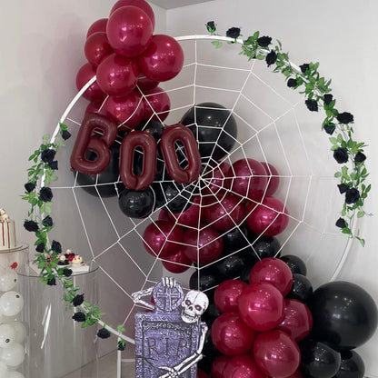 Felice Arts 2 Pack Black Artificial Flower Garland Each 6.5FT Fake Rose Vine Hanging Rose Garland for Halloween Wedding Flowers Table Centerpiece Arrangement Mirror Decor