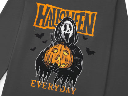 Beezizac Cool Pajamas for Boys - Ghost & Pumpkin Pull-on Long Sleeves & Pants Set 2-PC Soft PJ Kids Size 10