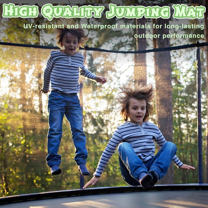 14FT Outdoor Trampoline for Kids - ASTM Approved with Safety Enclosure Net & Ladder | Rust-Resistant Frame