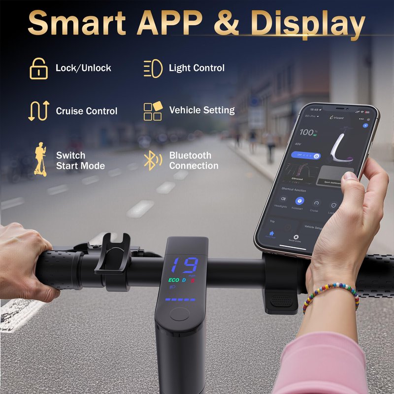 WERHY 10 Inches Electric Scooter, 500W Powerful Motor & 22 MPH Top Speed, 22-28Miles Long Range, Folding E Scooter with Dual Braking for Adults