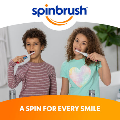 Spinbrush Super Mario Kid’s Electric Battery Toothbrush, Soft, 1 ct, Character May Vary