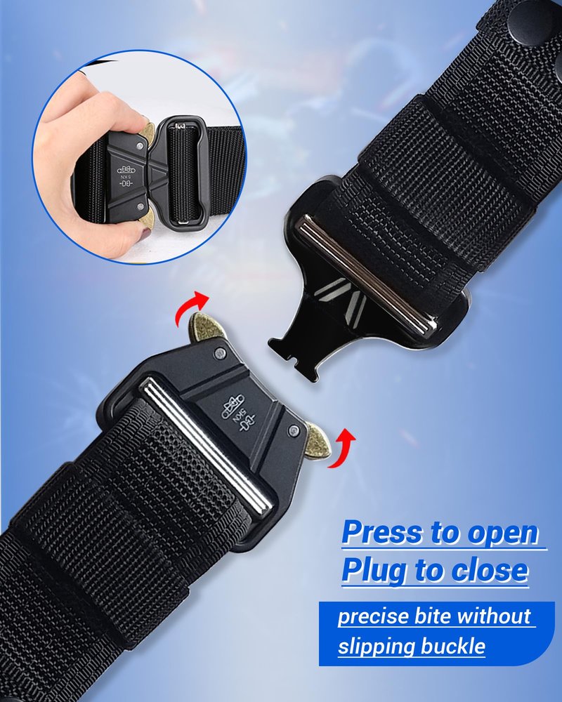 BittPicc 8 in 1 Police Tactical Belt Security Guard Belt Versatile Military Utility Belt Modular Equipment System Molded Duty Belt Set for Law Enforcement