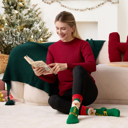 JOYIN 12 Pairs Christmas Socks for Women, Men with Box Christmas Gifts for Teens, Women and Men as Holiday Gifts