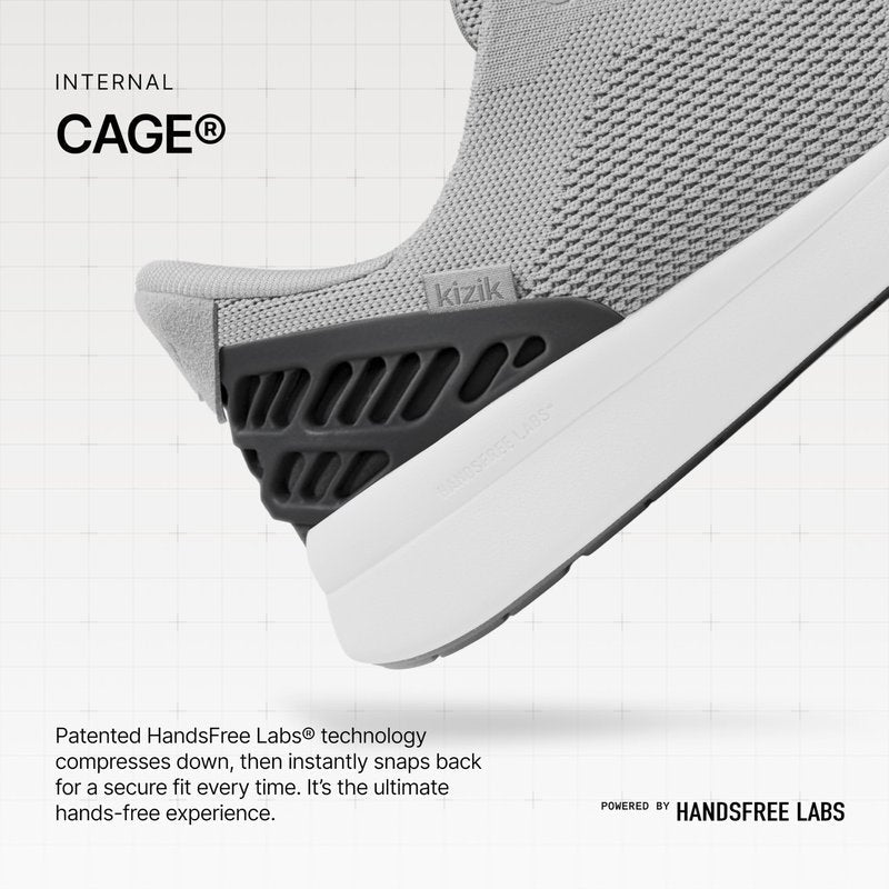 Kizik Lima 2 Slip On Shoes for Men: Comfortable All-Day for Walking, Gym, or Casual Wear, Wide Toe Box Available, Slip in & Stand Out, Hands Free - Black/Bright White M10.5