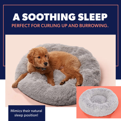 Active Pets Large Dog Bed, Calming Orthopedic Pet Bedding for Anxiety Relief, Joint Support & Comfort, Washable Dog Furniture, M 45lbs, Pink