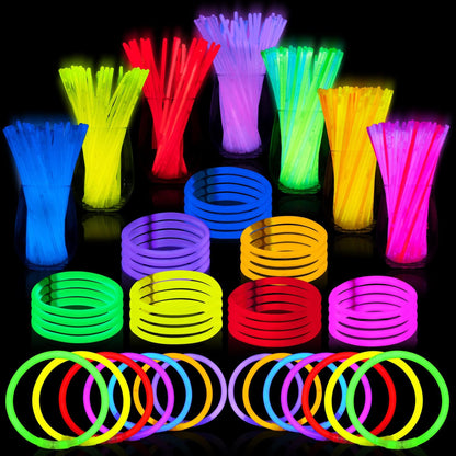 JOYIN 144 Pcs 8" Glowsticks, Bracelets Necklaces, Glow in the Dark Party Favors, Easter, Christmas, Halloween Supplies Pack, Football Party Supplies