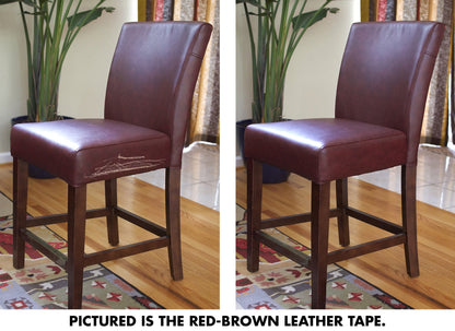 MATCH 'N PATCH Leather Repair Tape - Realistic Printed Leather Pattern for Vinyl, & Synthetic Repairs, Conceal Rips, Scratches, and Tears, for Furniture Fix, Crafts, & DIY, 15 ft x 2.25" Roll, Whiskey