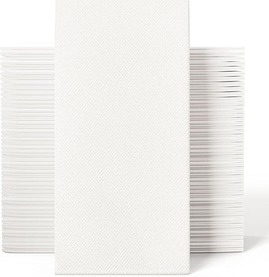 100 Count Disposable Hand Towels, Linen Feel Bathroom Hand Napkins, Soft And