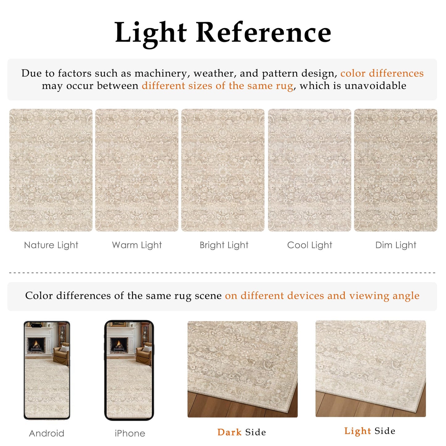 Berthmeer 8x10 Area Rug for Living Room, Ultra Soft Washable Rugs for Bedroom, Non-Slip Indoor Large Carpet, Low-Pile Floral Accent Rug for Dining Room, Office & Home Decor Beige