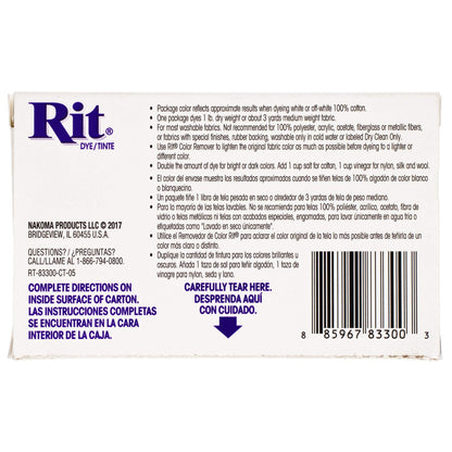 All Purpose Concentrated Rit Dye Powder Single Pack for Clothing, Décor, and Crafts – Cocoa Brown