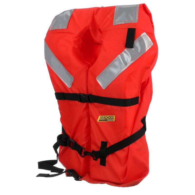 Seachoice Type I Commercial Offshore Jacket, Adult, Orange, Over 90 lbs