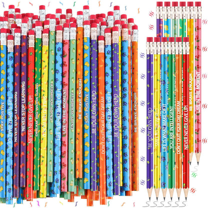 Gersoniel 120 Pcs Scented Pencils Bulk for Kids Inspirational Motivational Cute Fun Fruit Wood Smelly Graphite Pencils with Erasers for School Classroom Office Students Girls Boys Gifts Supplies