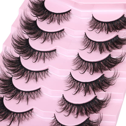 Fox Eye Lashes Wispy Faux Mink Lashes Volume Fairy Cat Eye Lashes That Look Like Extensions Spiky Fake Eyelashes Natural Look