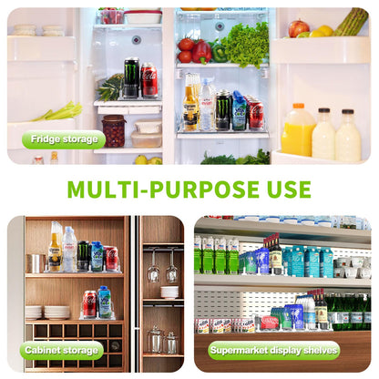 Drink Organizer for Fridge, Soda Can Dispenser for Refrigerator, Automatic Drink Dispenser for Fridge Holds up to 25 Cans, 5 Row