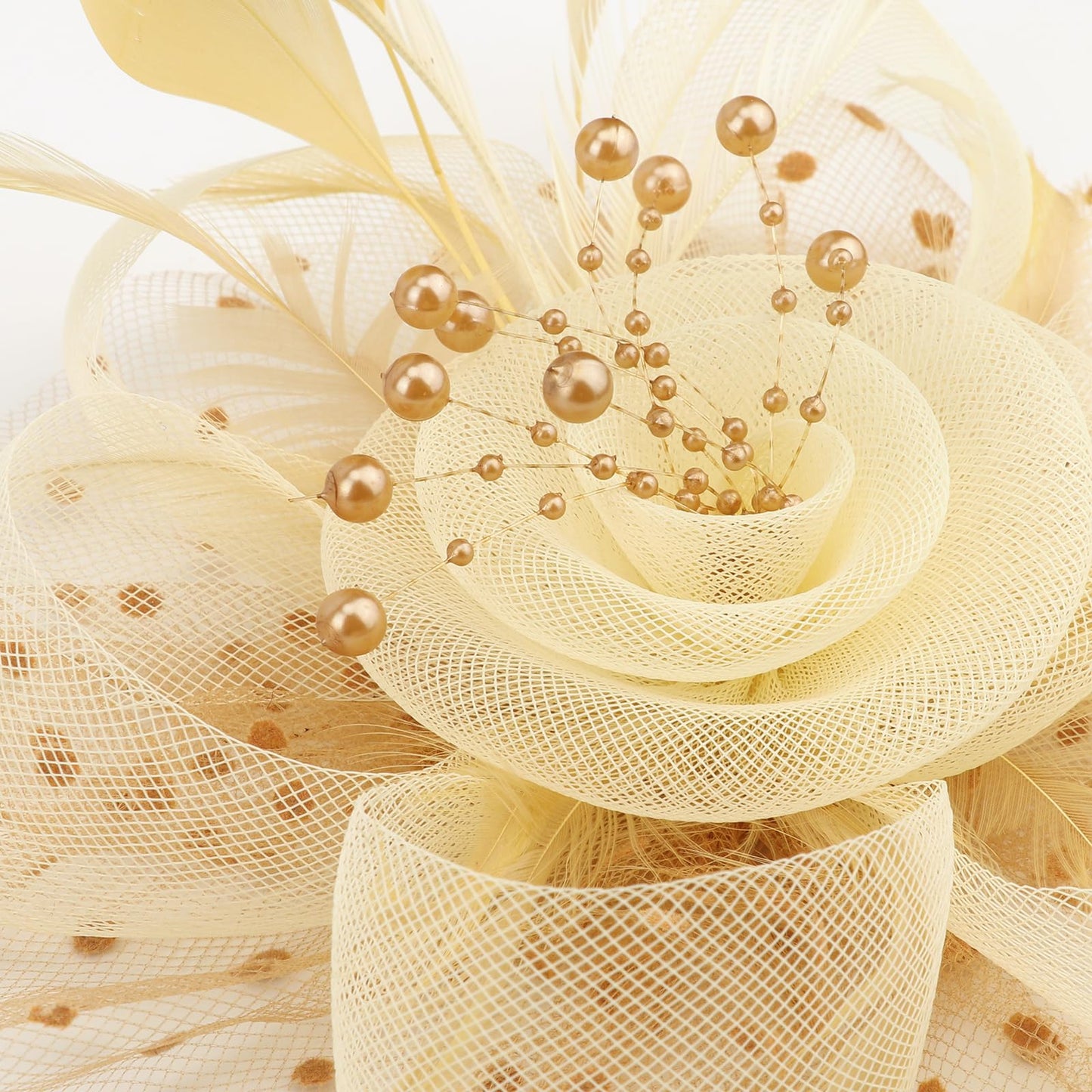 AQOKKA Women Fascinators Hats Flower Fascinators with Headband and Clip Tea Party Headwear for Women and Girls