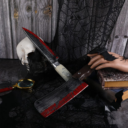 Boao 2 Pieces Fake Knife Party Supplies, Halloween Realistic Plastic Knife Prop for Horror Party Role Playing,Toy for Halloween Costume Accessory(Style 3)