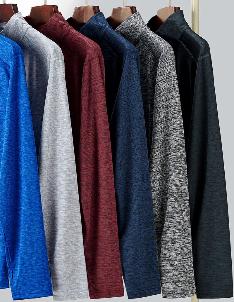 Liberty Imports 3-Pack Men’s Quarter-Zip Pullover Lightweight Long Sleeve Athletic Jackets Performance Workout Running Shirts