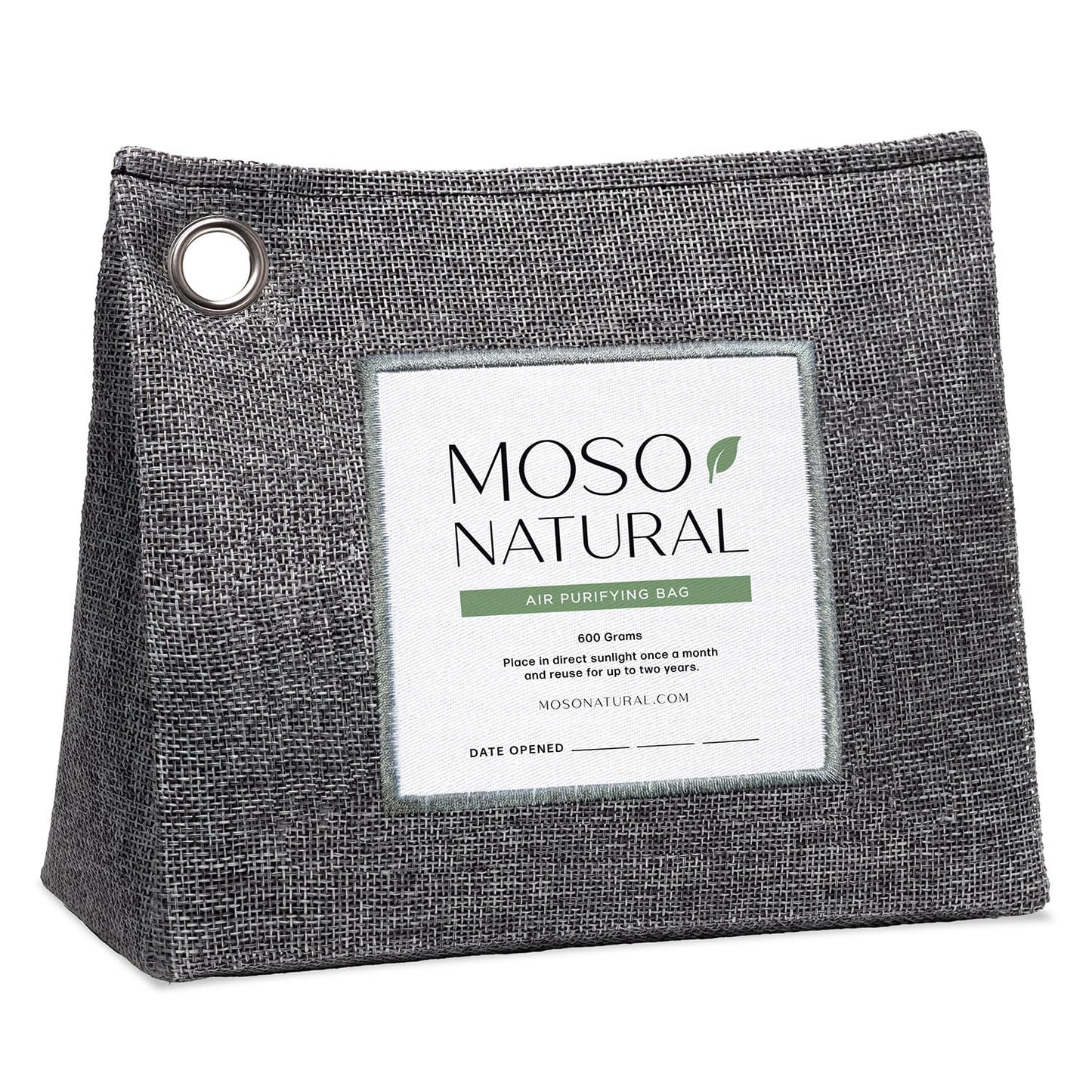 Moso Natural Air Purifying Bag 600g. A Scent Free Odour Eliminator for Kitchens, Bedrooms, Living Rooms, Pet Areas. Premium Moso Bamboo Charcoal Odour Absorber. Free Standing Design.