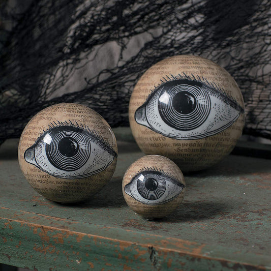 Fun Express Halloween Eyeballs Decorations - 9 Realistic Plastic Eyeball Orbs in 3 Sizes | Spooky Decor for Fireplace Mantle, Halloween Bowl Filler & Elegant Holiday Party Props | Premium Foam Core
