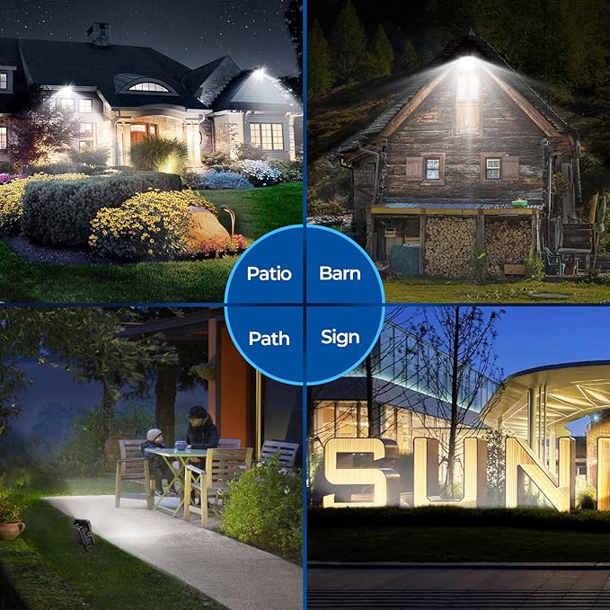 CINOTON Dusk to Dawn LED Flood Light Outdoor 50W, 7000LM IP65 Waterproof Security Wall Light Fixture with 180°Knuckle for Warehouse Patio Porch Garage 5000K Daylight AC100-277V