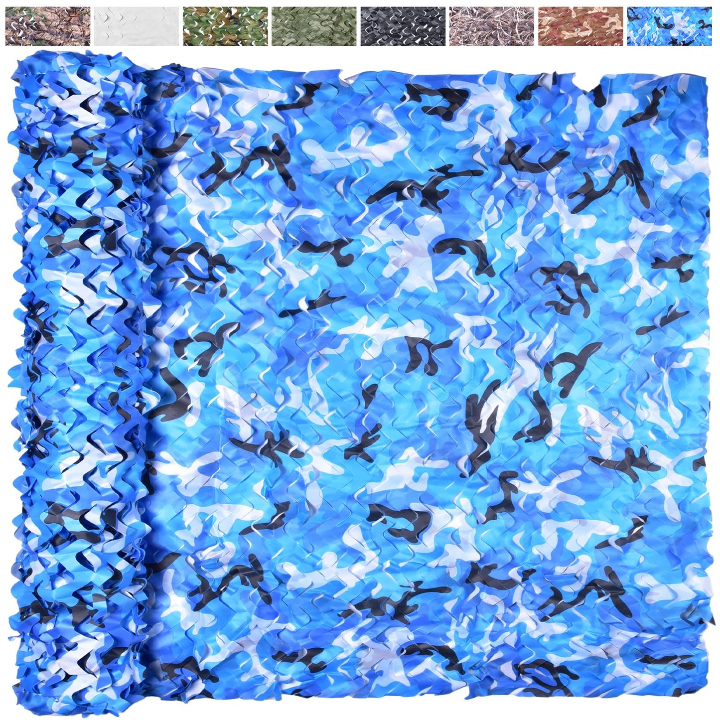 Yeacool Camo Netting Camouflage Net for Party Decoration Sunshade Camping Birthday Theme Boat Cover Beach Event(Ocean Camo, 19.7ftx19.7ft, 6m*6m)