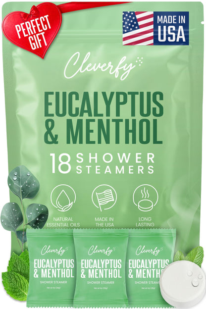 Cleverfy Shower Steamers Aromatherapy - Valentines Day Gifts for Her, Him, Women, Daughter, Mom, Girlfriend, Wife, Teen Girls and Boys - Valentines Gifts for Her, Him, Women and Men - 6 Tablets