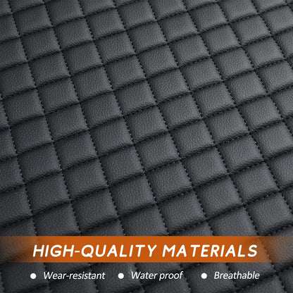 ZATOOTO Rear Car Seat Cover, 1PCS PU Leather Waterproof Car Seat Mat Cushion Protector for Back Seat, Anti-Slip & Comfortable, Black (ZD-ZXP-03H)