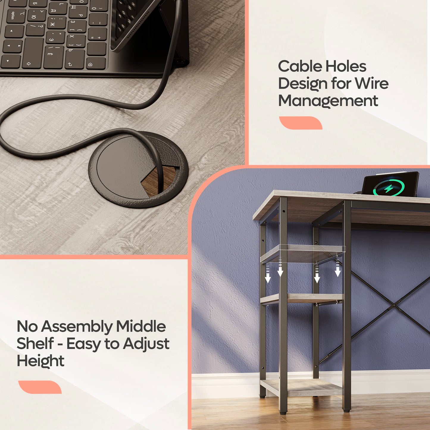 Bestier L Shaped Desk with Shelves 75 Inch Reversible Corner Computer Desk or 2 Person Long Table, Writing Study Desk for Home Office Small Space Bedroom Apartment, Wash White