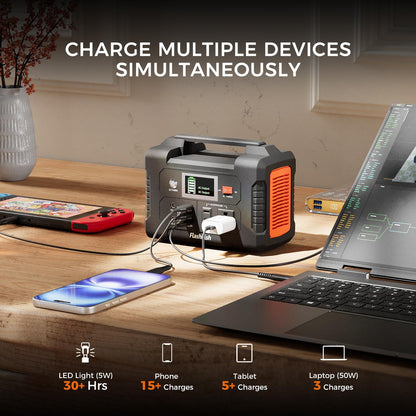 200W 151Wh Portable Power Station + 60W 18V Foldable Solar Panel