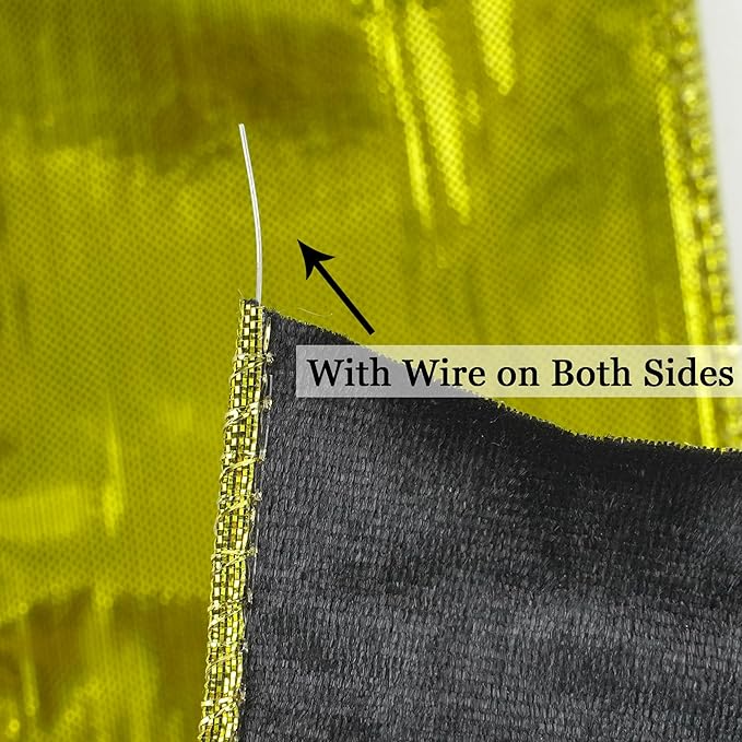 MEEDEE Black and Gold Velvet Ribbon 2.5 inch with 10 Yards Spool Two Tone Velvet Wired Ribbon for Gift Wrapping, Halloween Wreaths, Christmas Tree, Large Bow, Crafts Supply