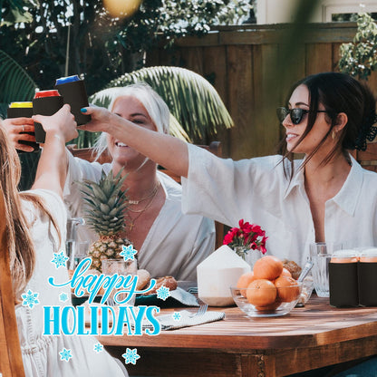 CHENGU 80 Pieces Can Coolers Soft Insulated Soda Cover Coolies Blank Can Covers Collapsible Can Cooler Sleeves Plain Can Sleeves for Soda Beverage DIY Customizable Weddings Party(Black)